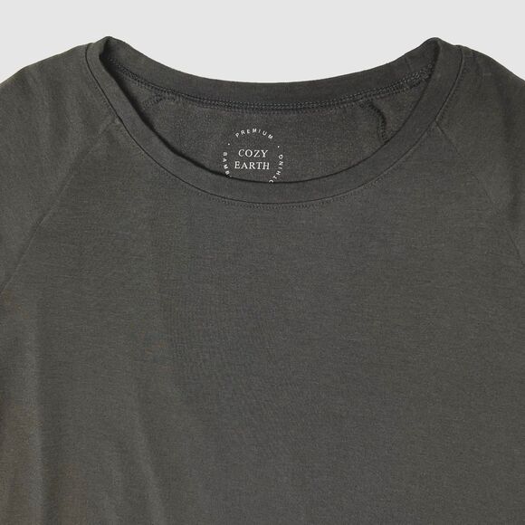 Cozy Earth Women Crew Neck Sweatshirt Ultra Soft Bamboo Crew Neck Lounge XL Gray - Picture 8 of 12